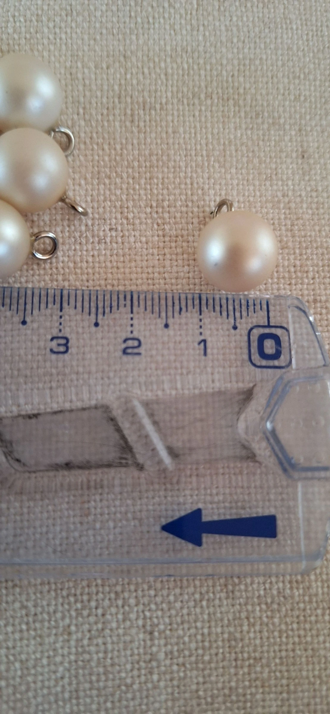 10 ivory pearl imitation sewing buttons 10 mm – photo 2